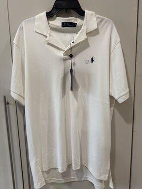 Ralph Lauren Men’s White Polo with Navy Pony